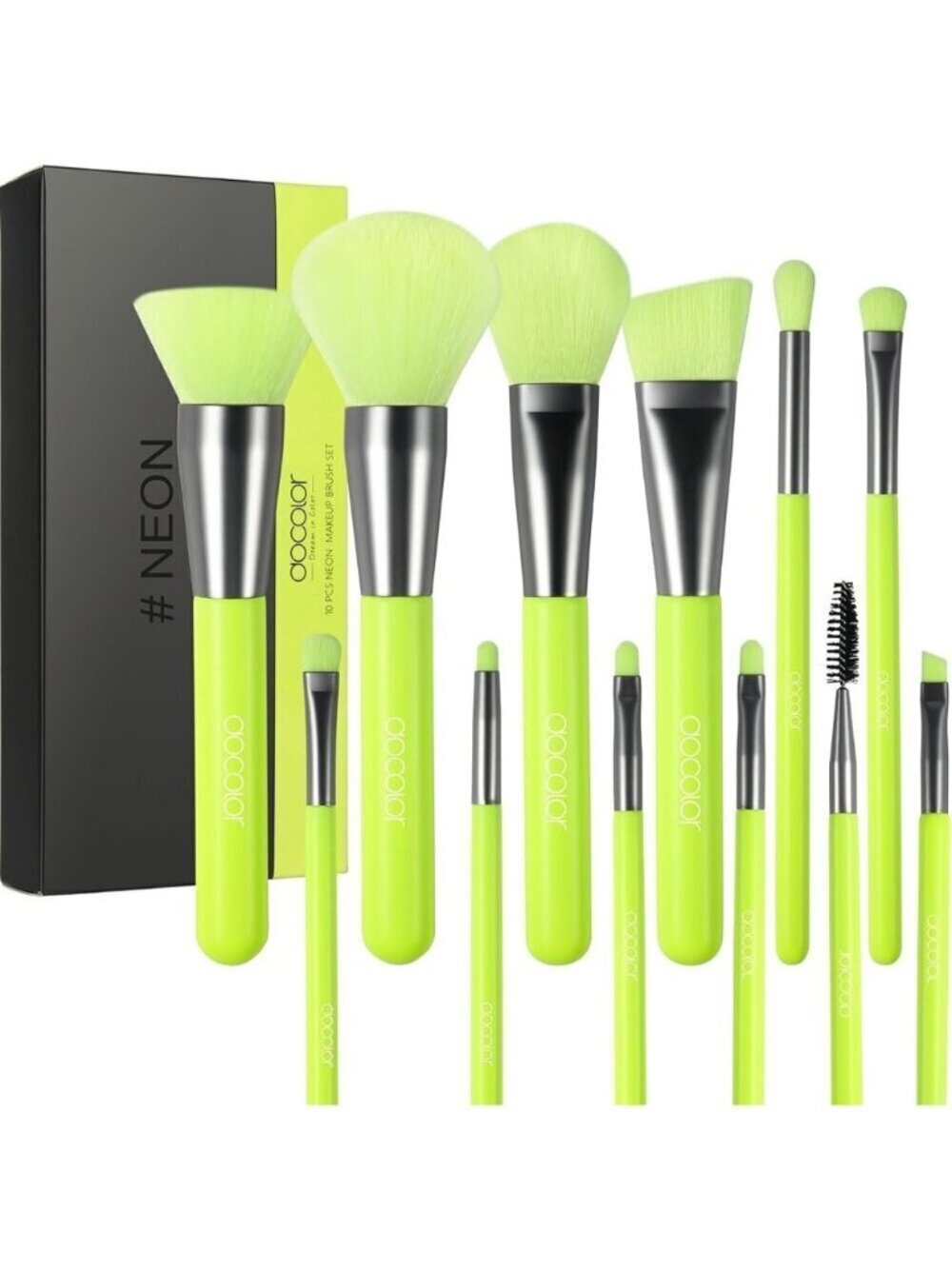 🆕 Makeup Brushes 10 Pcs Premium Synthetic Kabuki Blending Face Powder Concealer